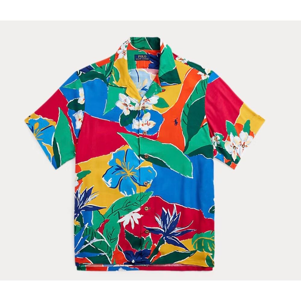 Polo Ralph Lauren Men’s Classic Fit Camp Shirt Tropical Paradiso Size Small